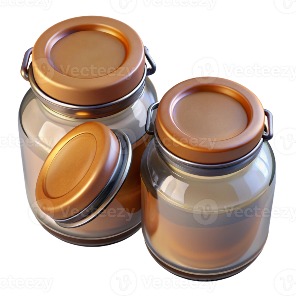 impressive contemporary Glass Jars for Food Storage Top View Cutout high resolution png