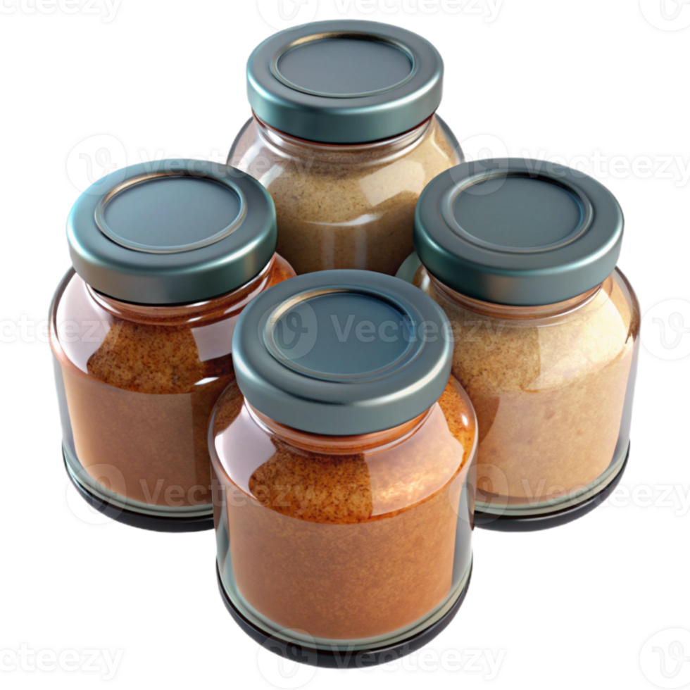beautiful creative Glass Jars for Spices Top View Cutout original png