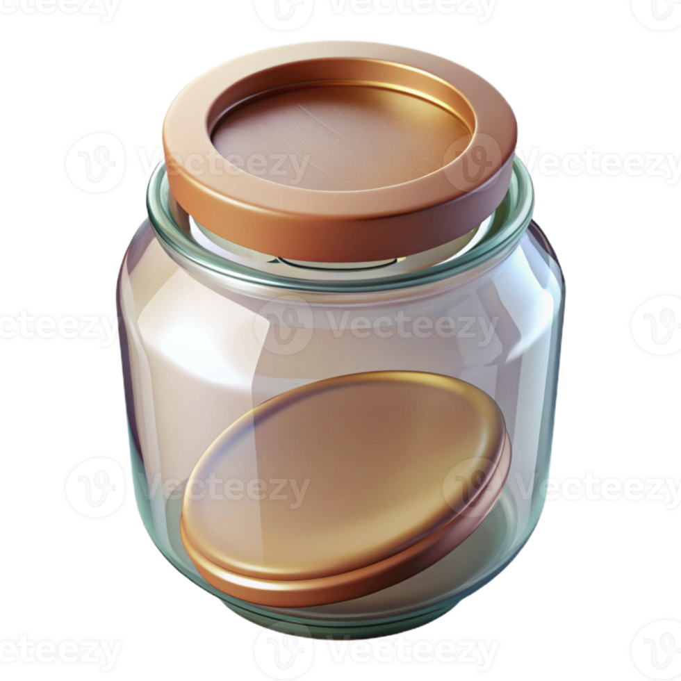 serene classic Glass Jar with Lid Transparent Background exclusive png