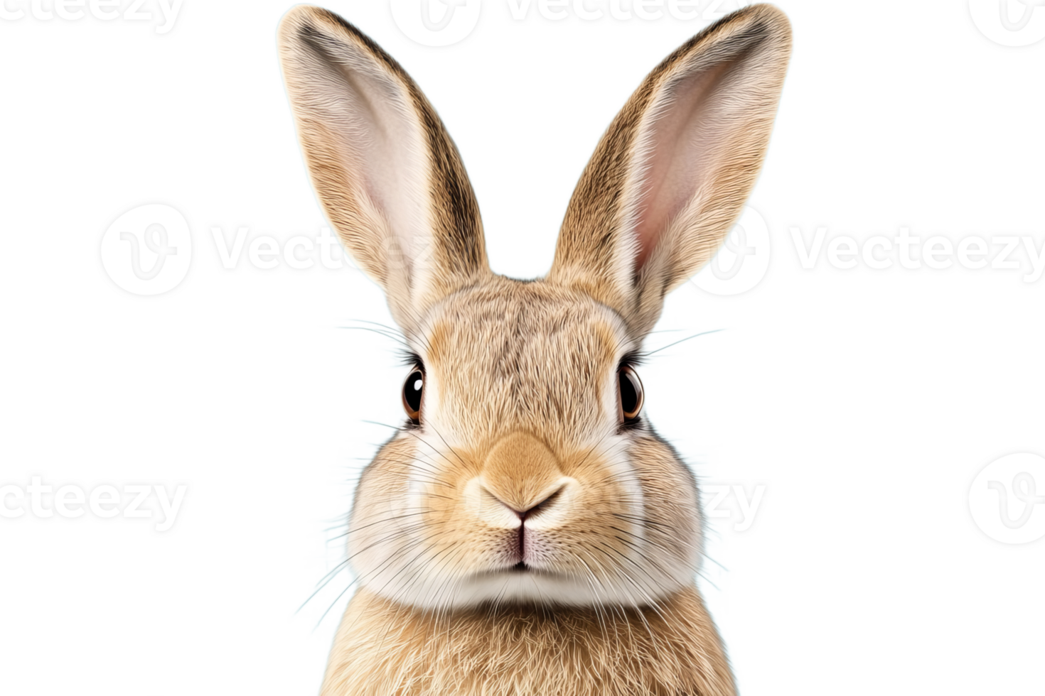 Cute rabbit staring directly at the camera png