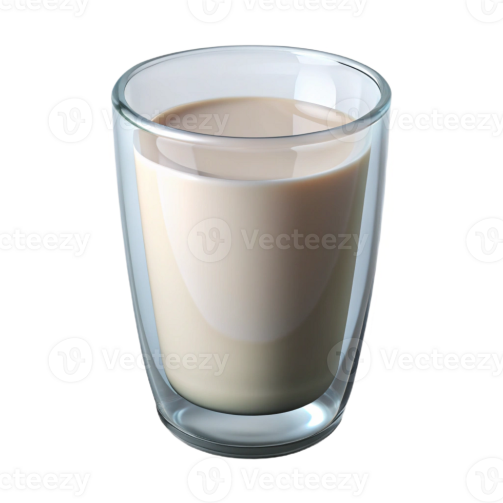 dramatic traditional Glass of Milk Side View Cutout Transparent Background detailed png