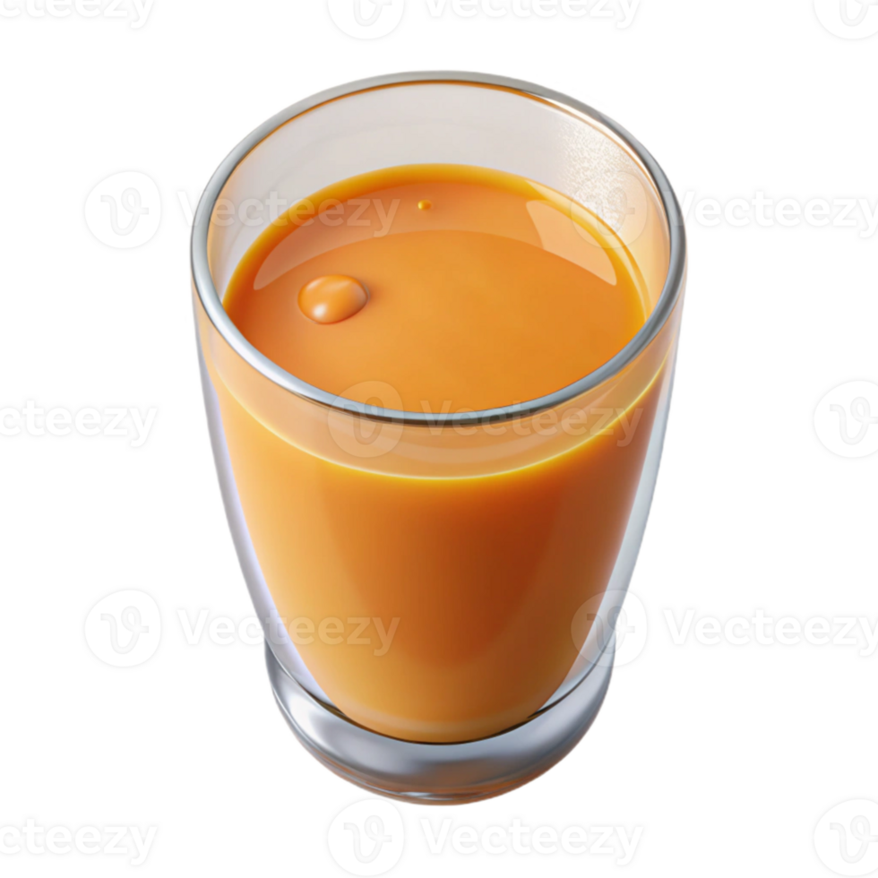 extraordinary traditional Glass of Orange Juice Top View Cutout Transparent Background high quality png