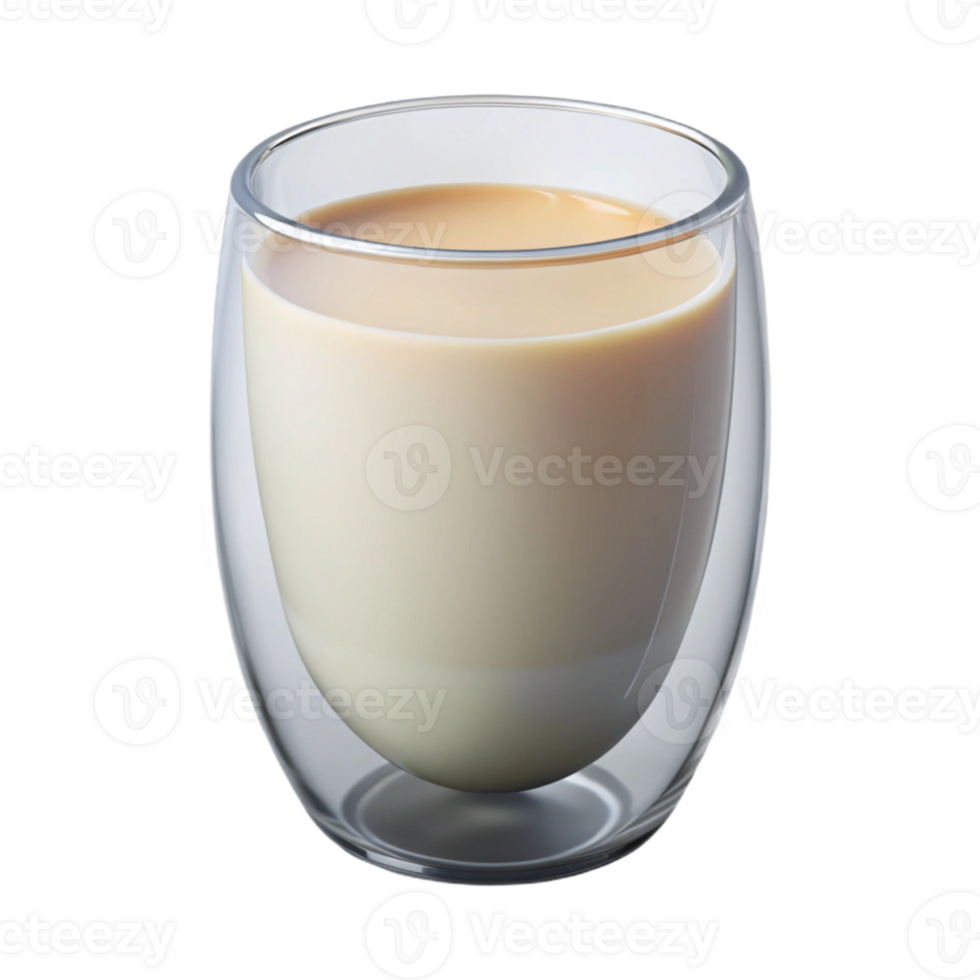 serene contemporary Glass of Milk Side View Cutout Transparent Background high quality png