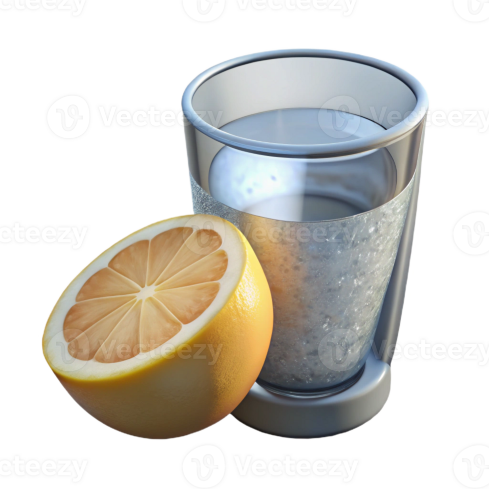 wonderful modern Glass of Water with Ice Cubes Transparent Element professional png