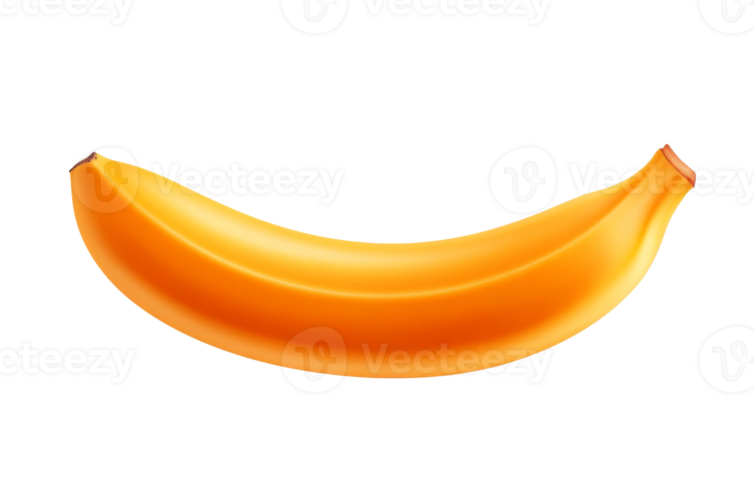 Ripe banana with a vibrant yellow color png