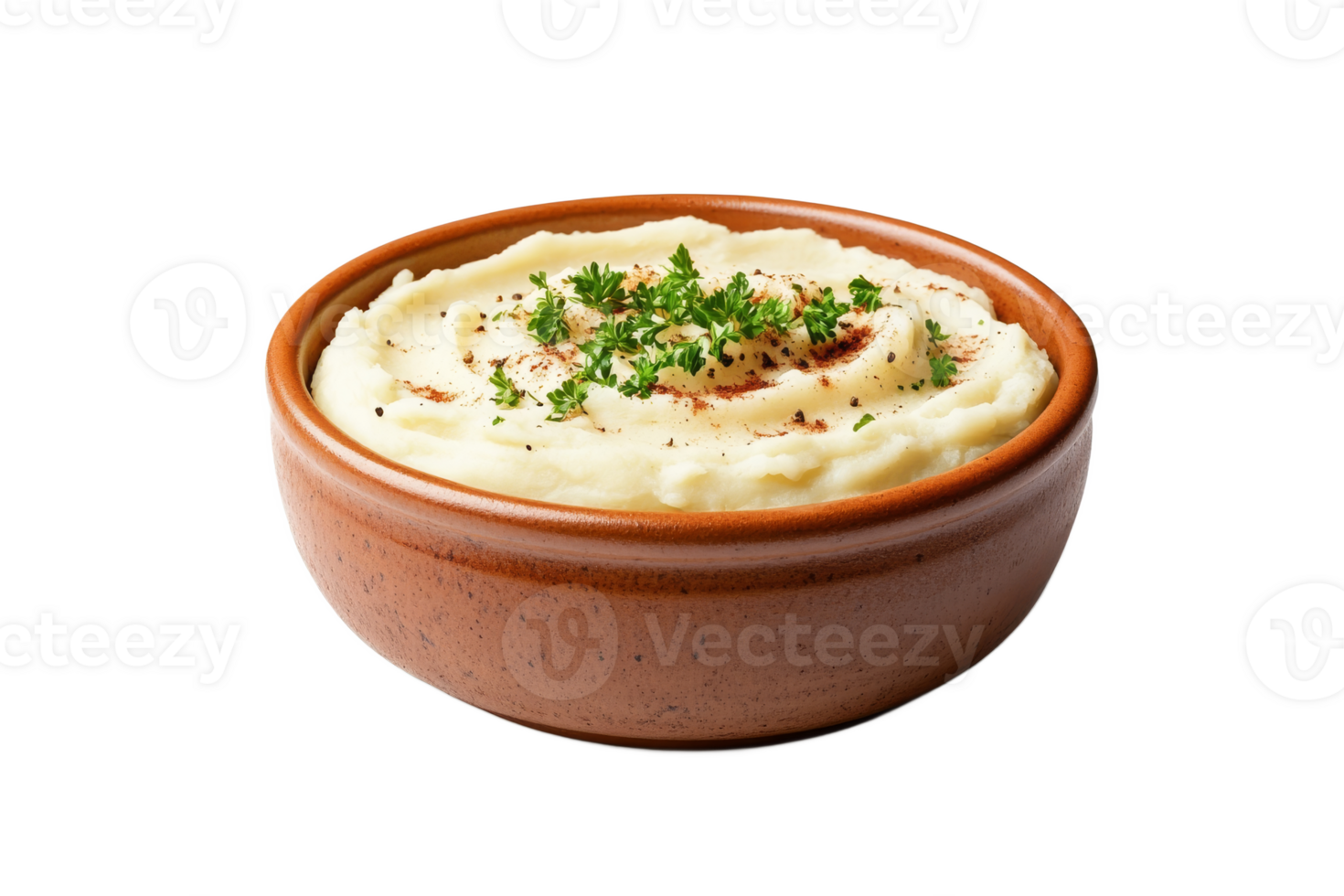 Creamy mashed potatoes served in a bowl png