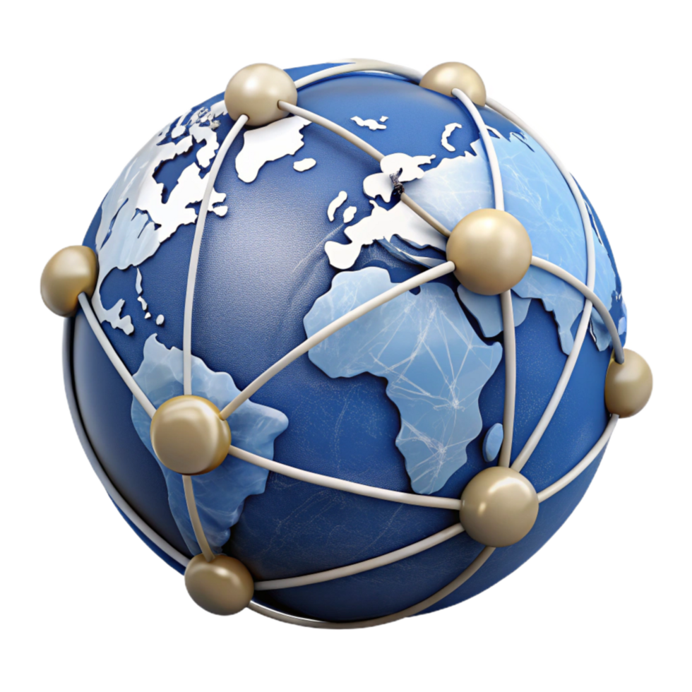 stunning minimalist Global Business Network Cutout with White Lines high resolution png
