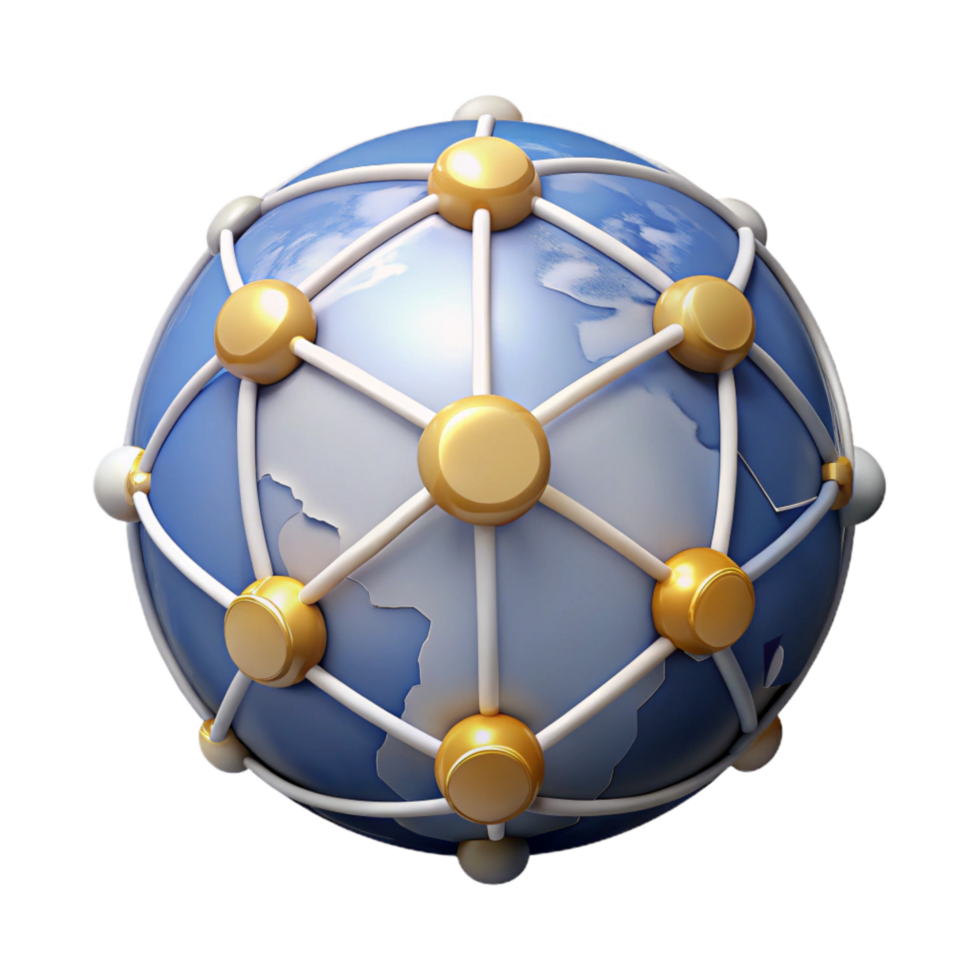 extraordinary contemporary Global Communications Network Cutout with Light Rays professional png