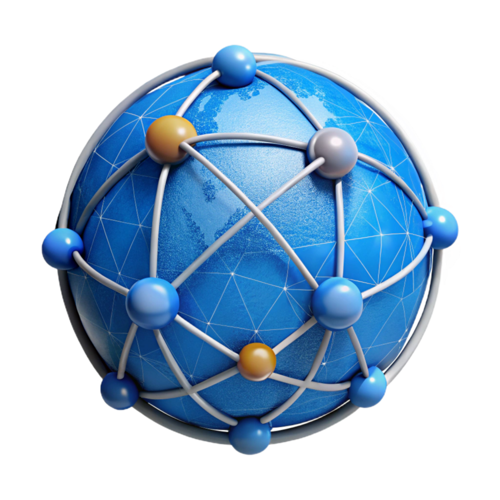 impressive traditional Global Communication Network Isolated with World Map genuine png