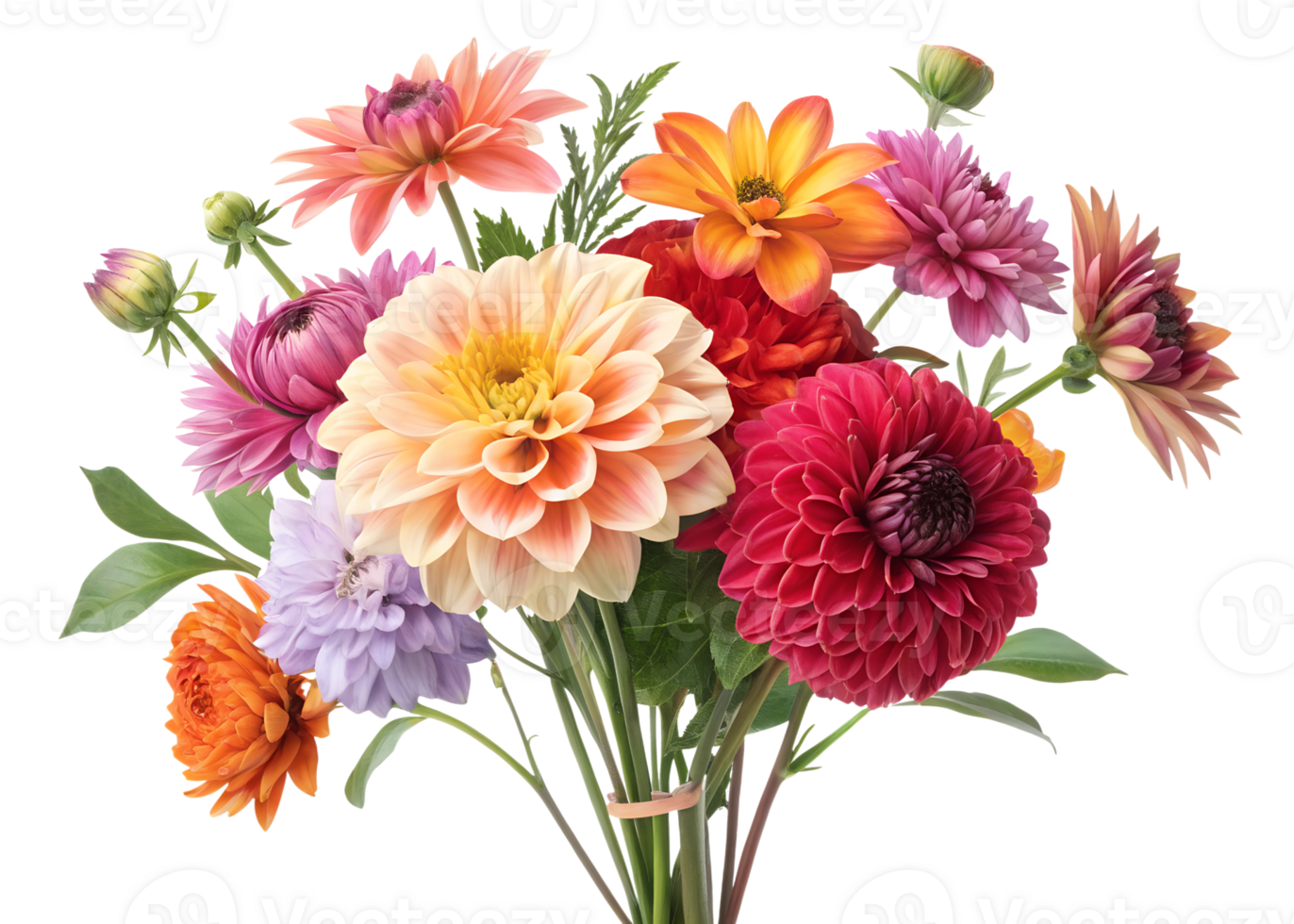 Colorful bouquet of fresh flowers for decoration png