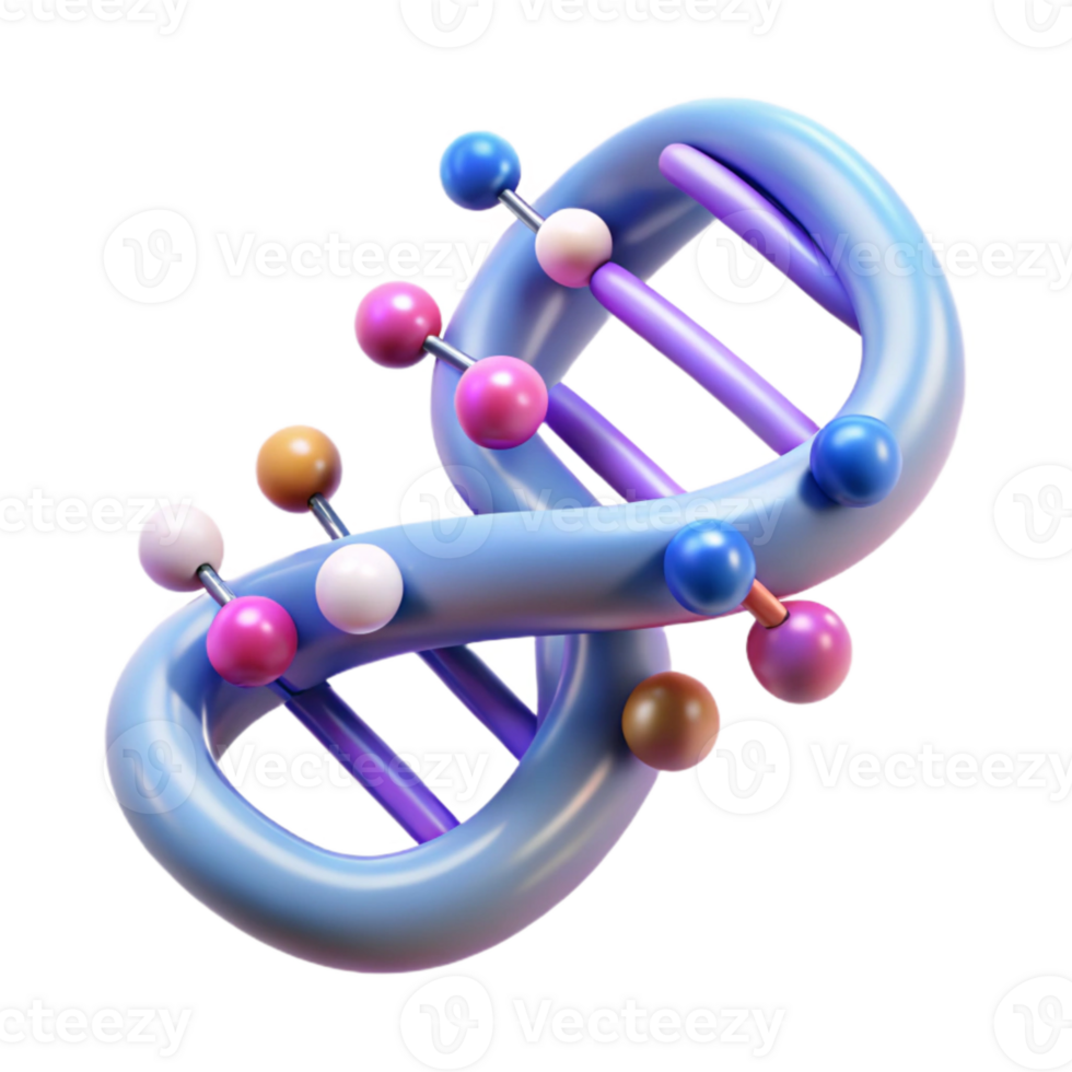 magnificent creative Glowing Dna Helix with Data Points Isolated Element original png