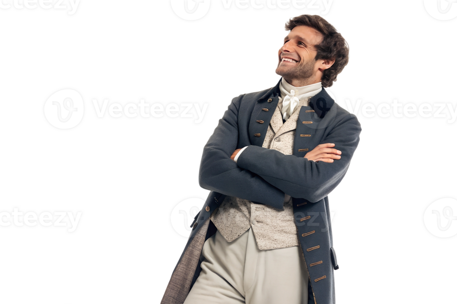 Man in historical attire poses confidently png