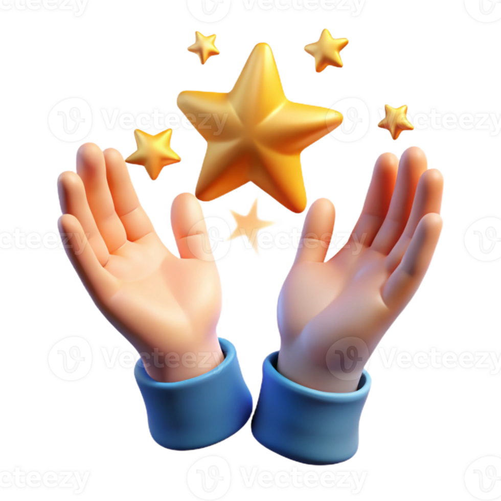 elegant modern Glowing Hands Reaching for the Stars Transparent Background original png