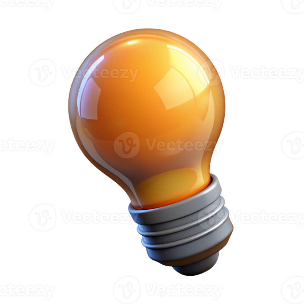 stunning traditional Glowing Lightbulb Icon Isolated on Transparent Background authentic png
