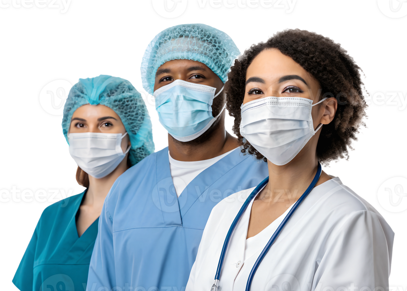 Healthcare pros team up in scrubs png