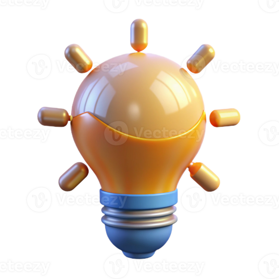 magnificent rustic Glowing Lightbulb Representing Idea Generation Transparent exclusive png
