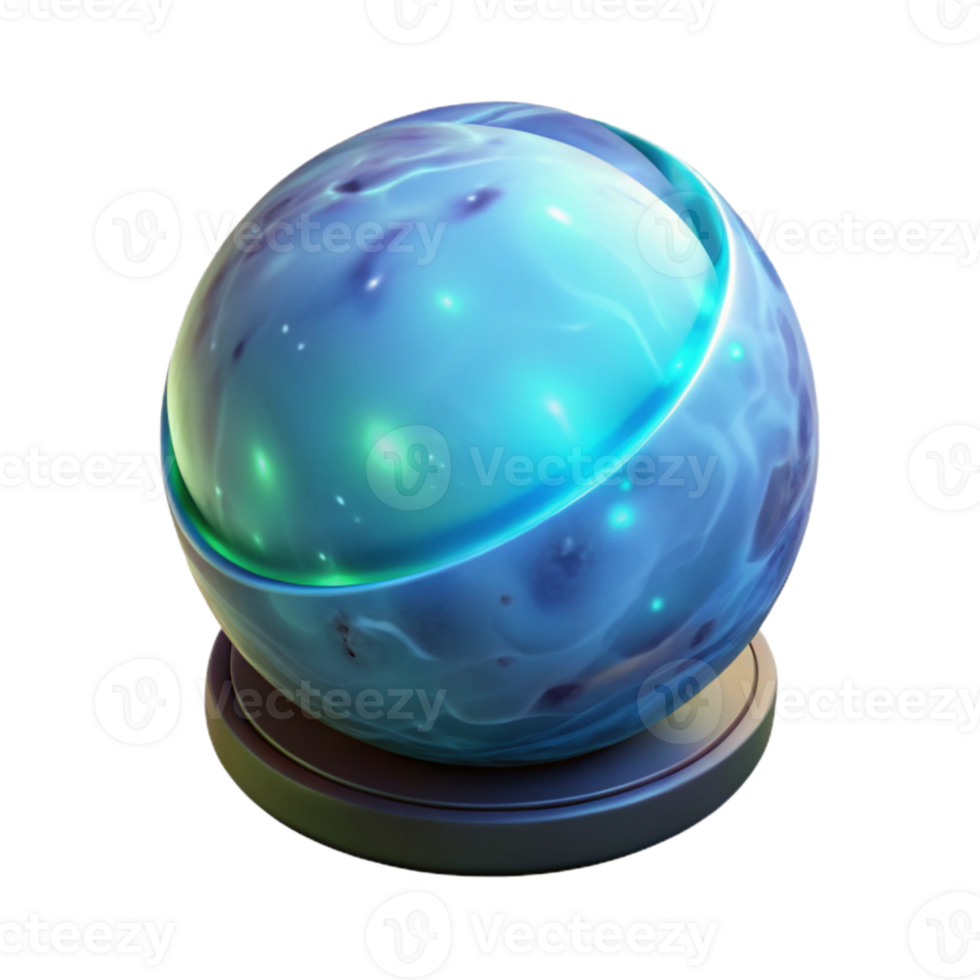 extraordinary creative Glowing Orb Levitating Cutout on Transparent Background premium png