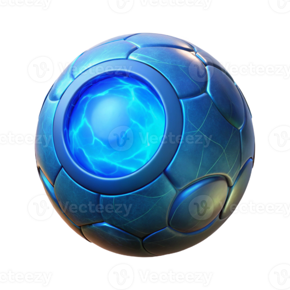 extraordinary rustic Glowing Orb with Blue Core Isolated Element premium png