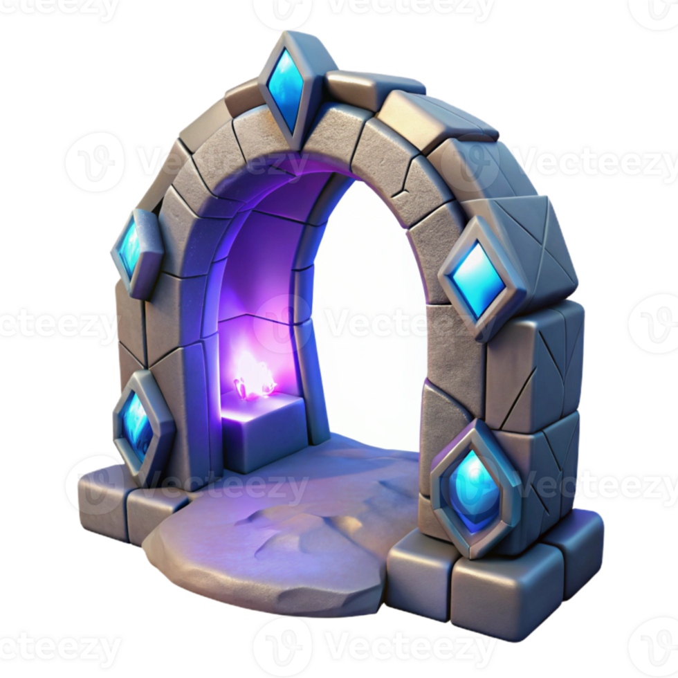 extraordinary creative Glowing Portal Interdimensional Travel Isolated png