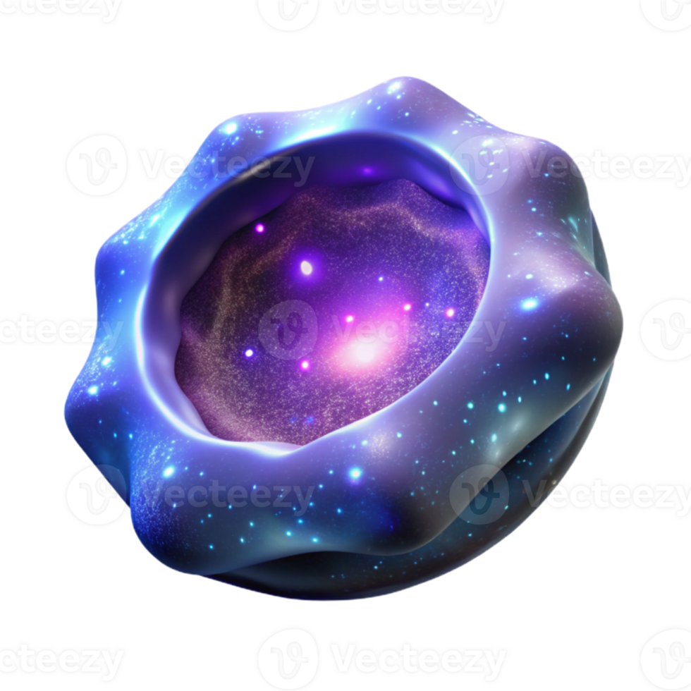 impressive abstract Glowing Spacetime Rift Isolated with Starfield Background high quality png