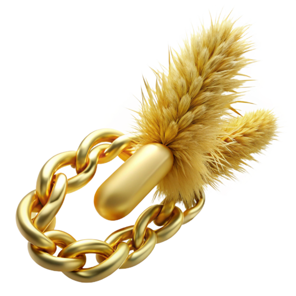 magnificent artistic Golden Chain and Dried Lavender Isolated high resolution png