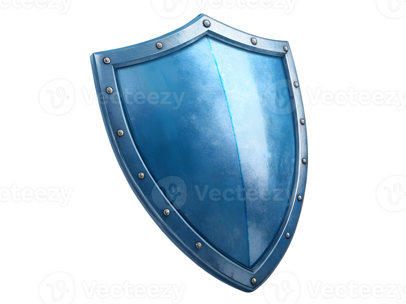 Bright blue shield design for protective concepts png