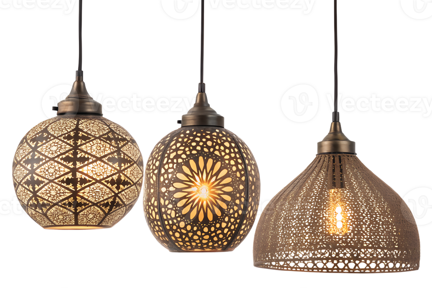 Intricate hanging lamps for dcor png