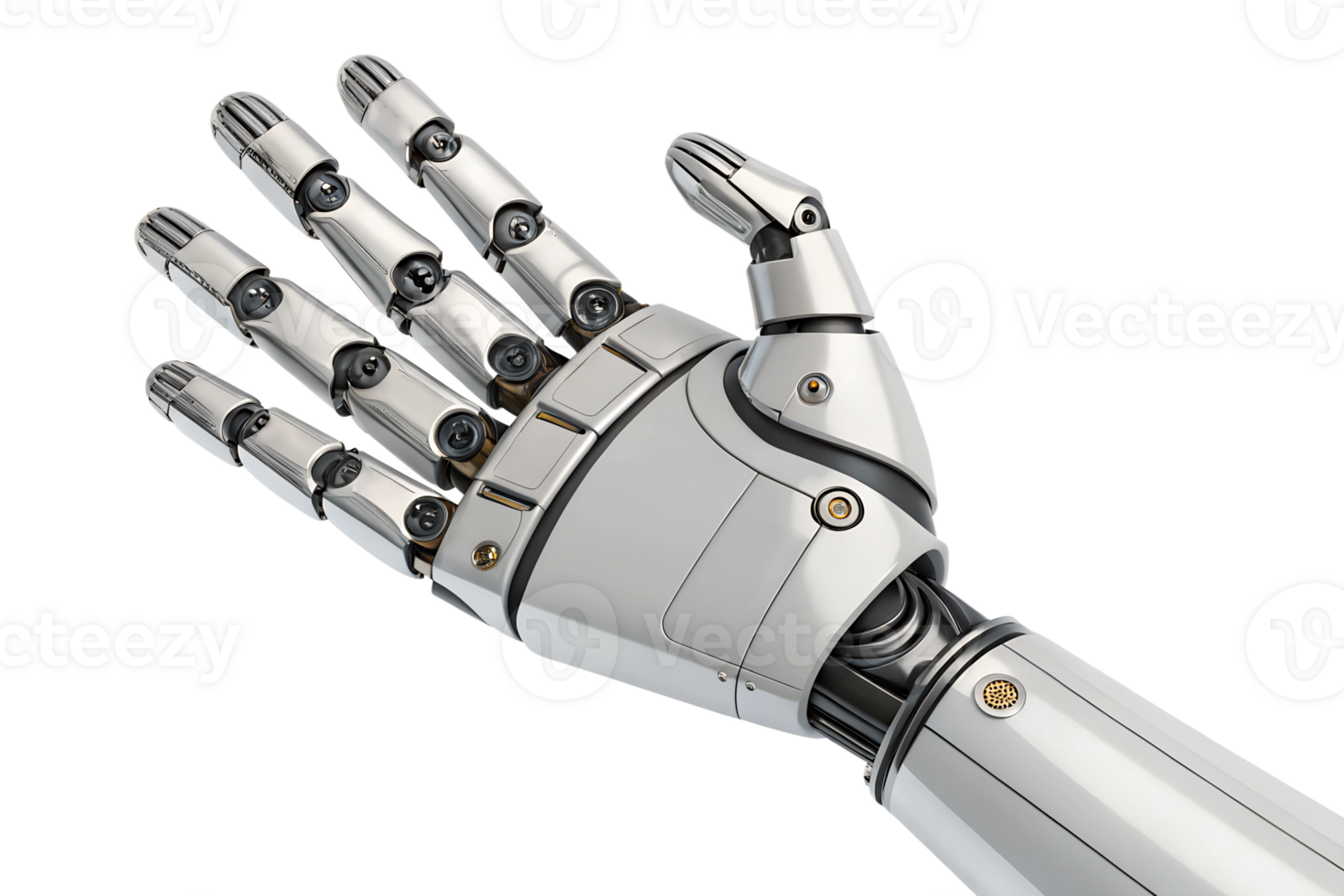 Advanced tech in robotic hand design png