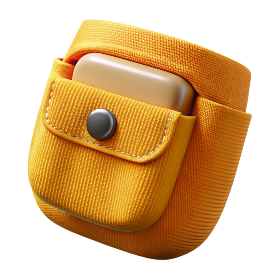 vibrant abstract Golden Yellow Corduroy Fabric Pocket Detail Transparent Background genuine png