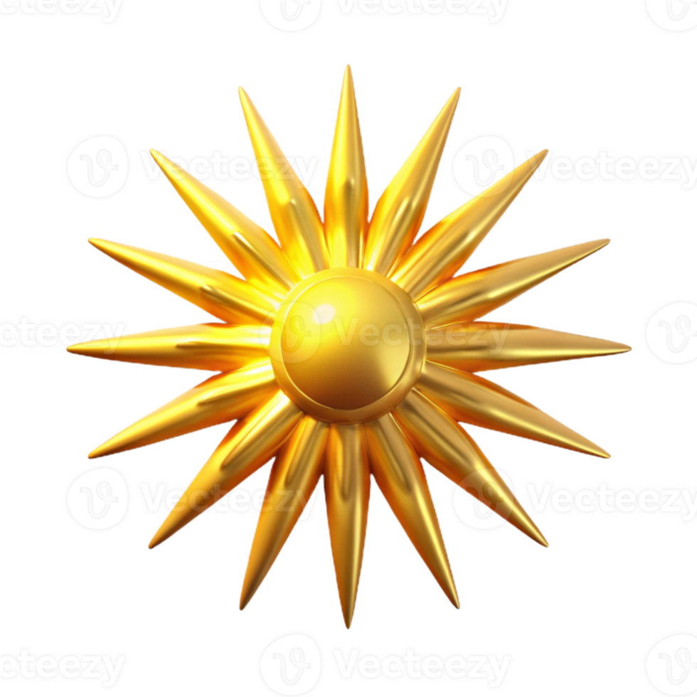 wonderful classic Golden Yellow Light Burst Cutout professional png