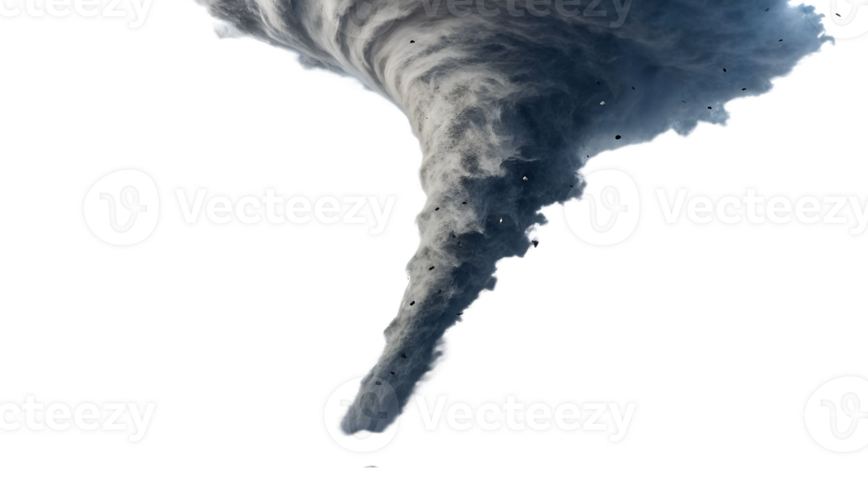 Tornado forming in a cloud filled sky png