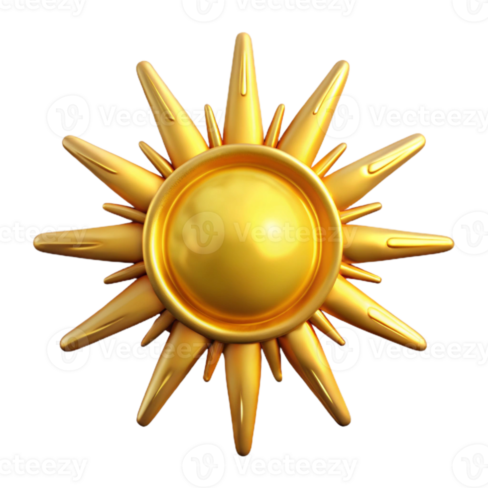 stunning modern Golden Yellow Sun Ray Cutout premium png