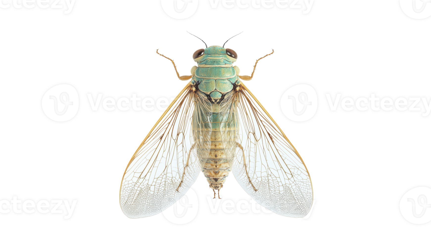 Close view of a cicada showcasing its details png