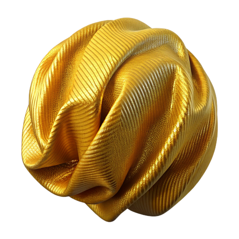 serene artistic Gold Yellow Corduroy Fabric Distressed Texture Transparent Background detailed png