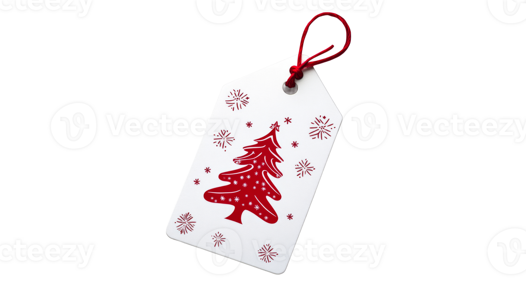 Unique Christmas tag with festive design details png