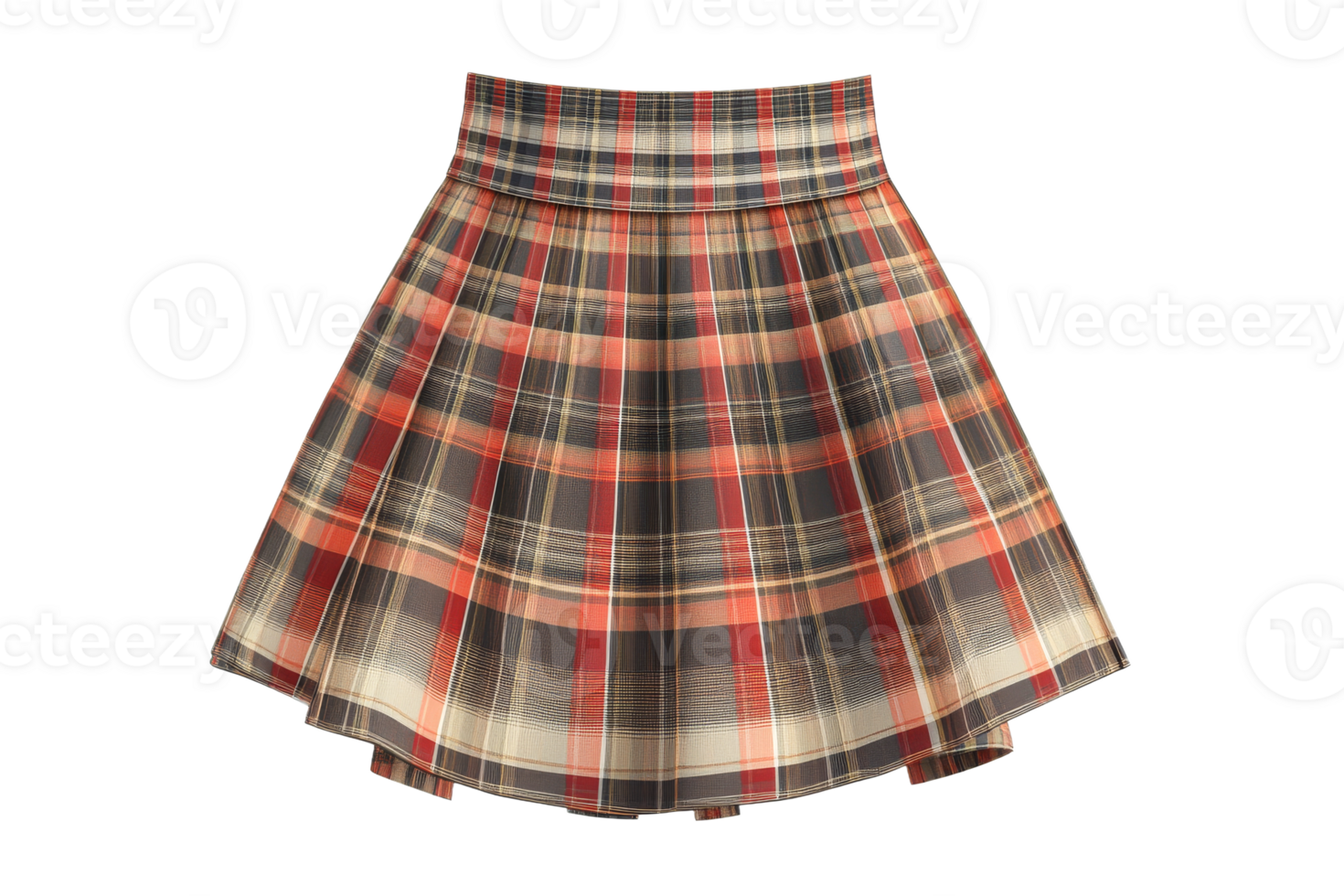 Stylish plaid skirt perfect for casual outings png