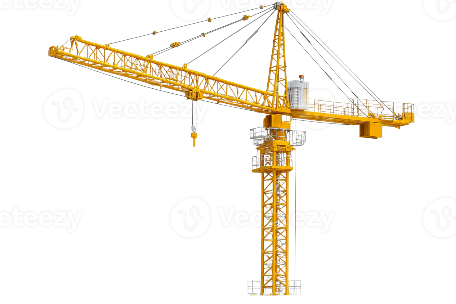 Construction crane operating in a building site png