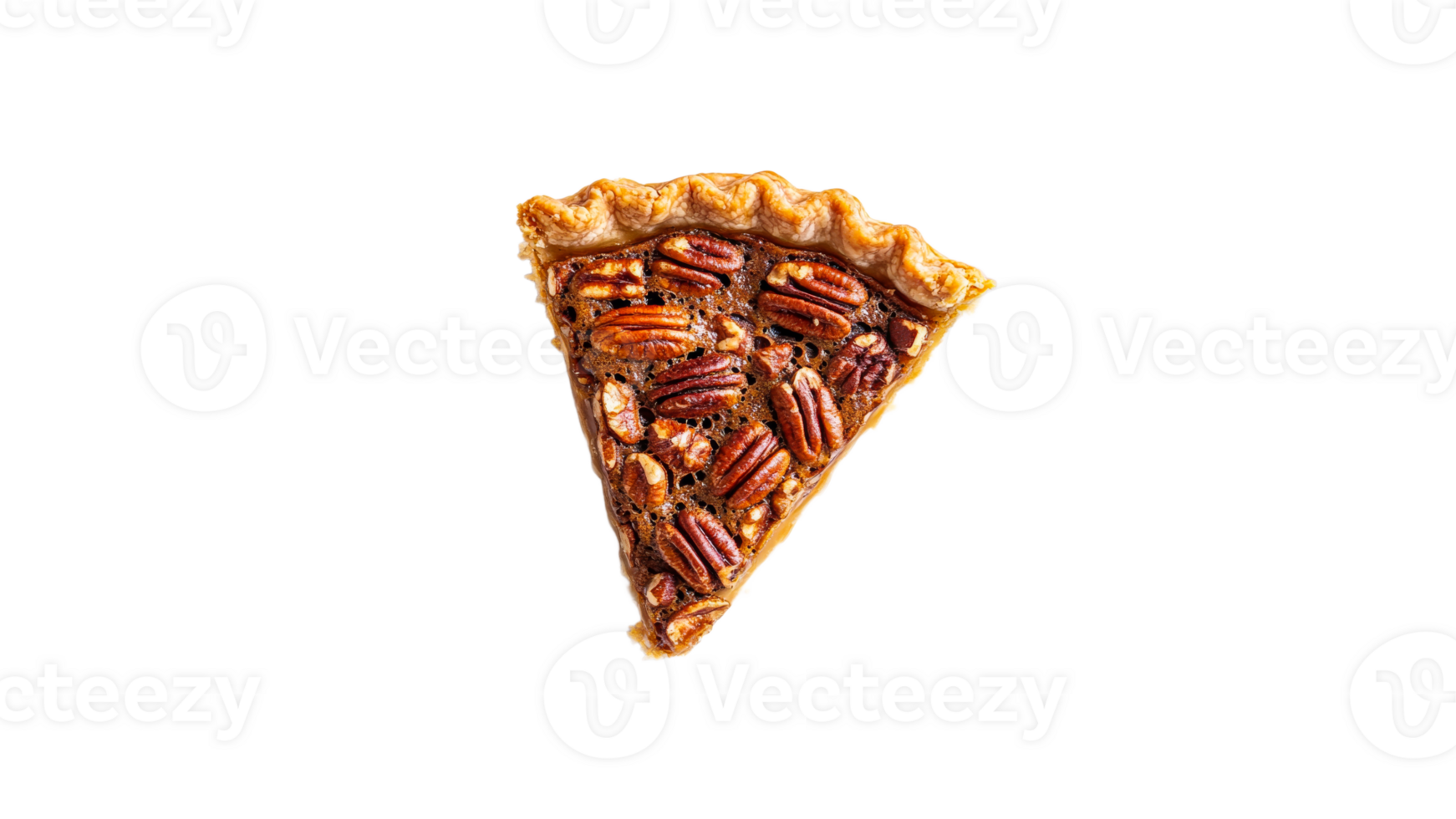 Pecan pie slice on a white background png