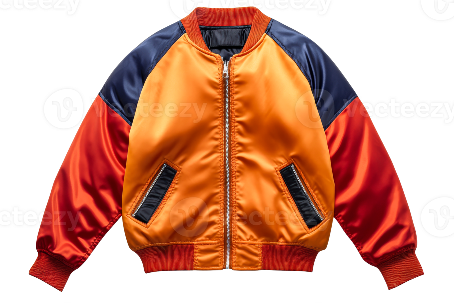 Colorful bomber jacket with bold design png
