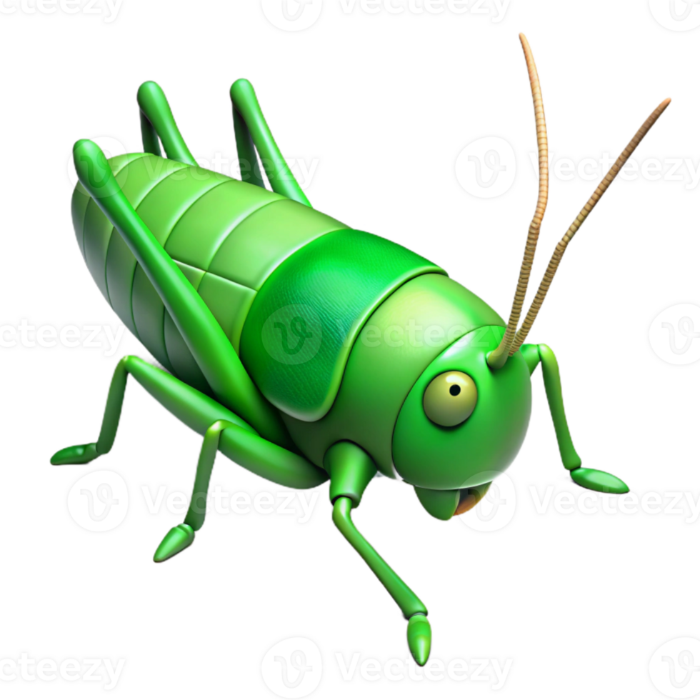 magnificent abstract Grasshopper Green Side View Isolated on Transparent Background high resolution png