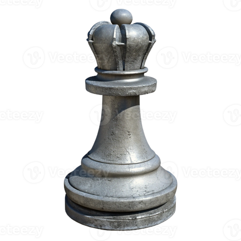 impressive classic Gray 3d Printed Chess Piece Isolated genuine png