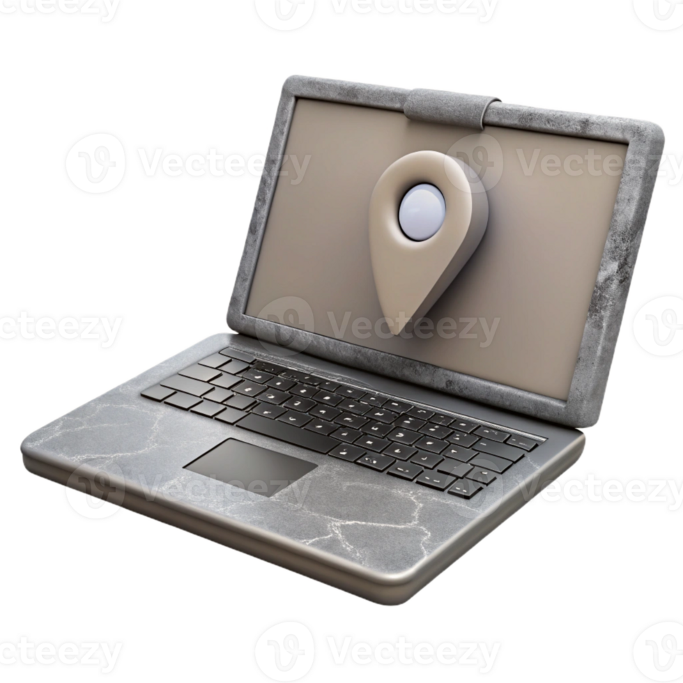 stunning modern Gray Laptop with Stylus Cutout authentic png