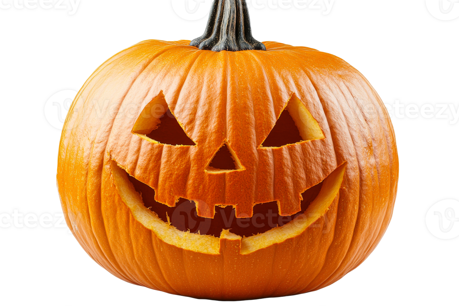 Playful bright orange Halloween pumpkin png
