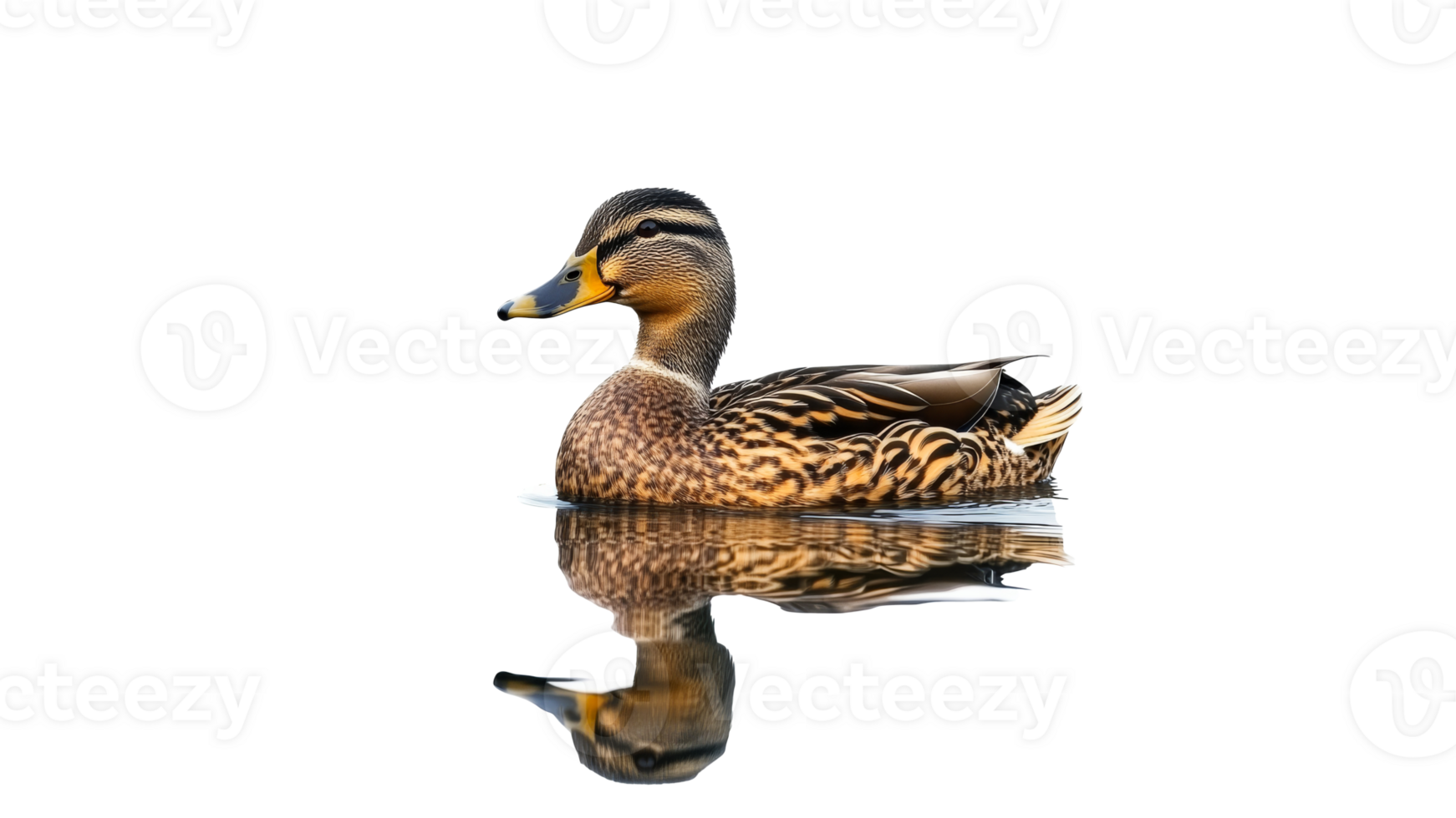 Duck swimming peacefully in calm water png