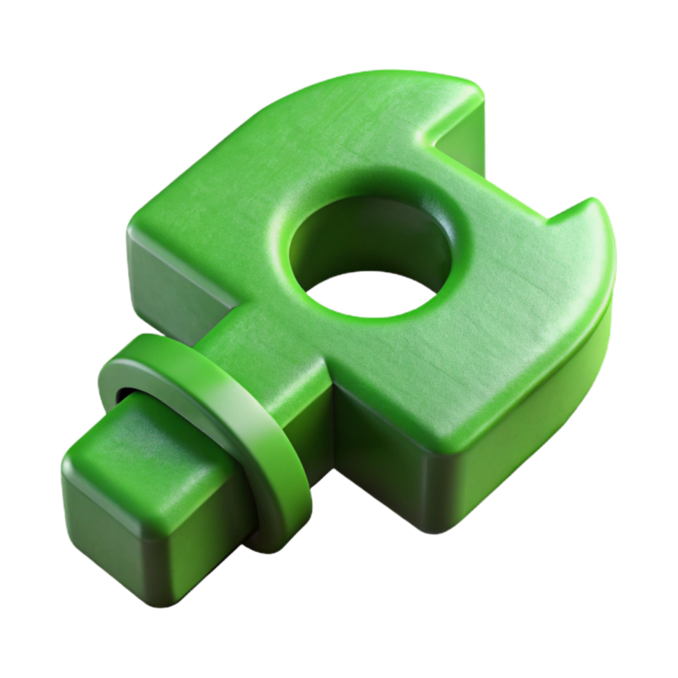extraordinary modern Green 3d Printed Tool Cutout Element genuine png
