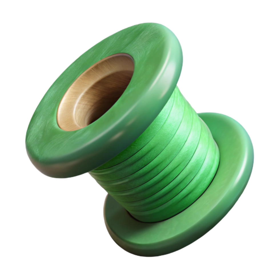 impressive traditional Green Abs Filament on Spool Transparent Background original png