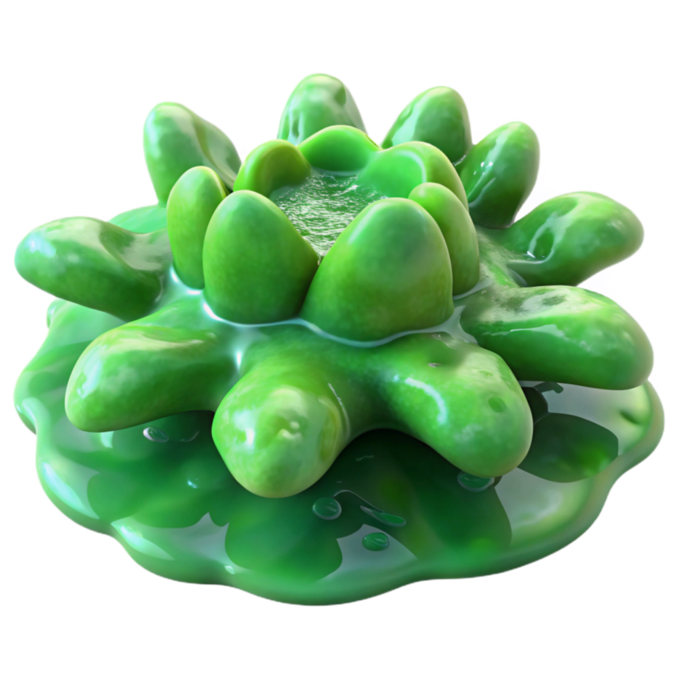 wonderful artistic Green Algae Bloom in Water Close Up Element authentic png