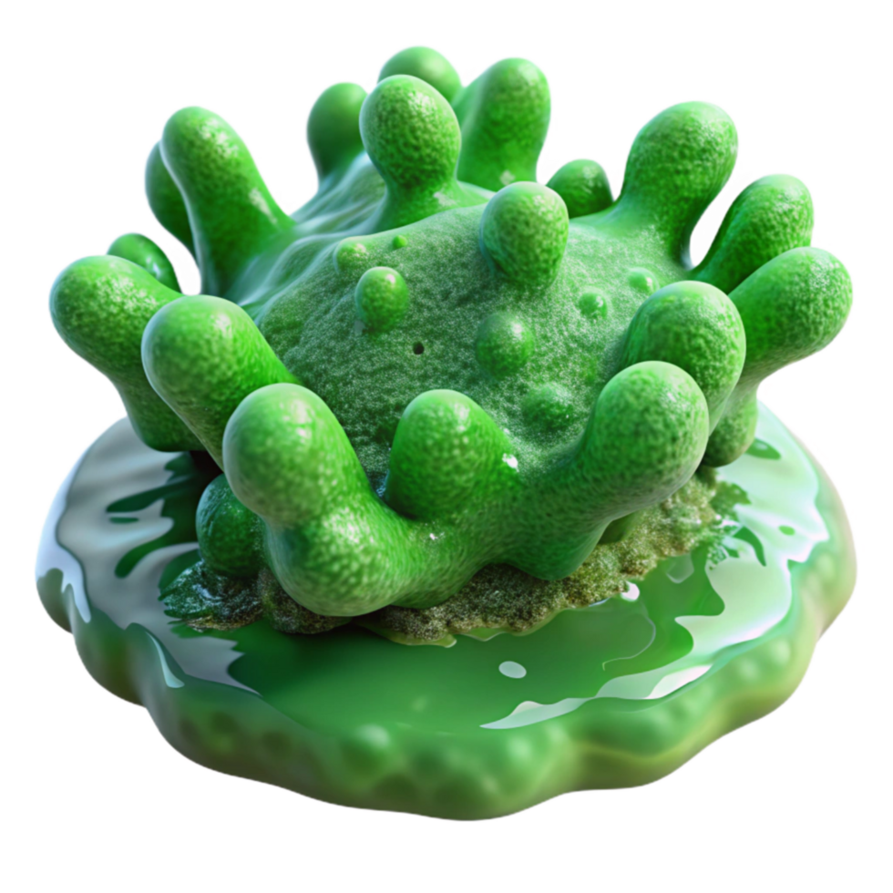 magnificent classic Green Algae Growth in Water Close Up Cutout premium png