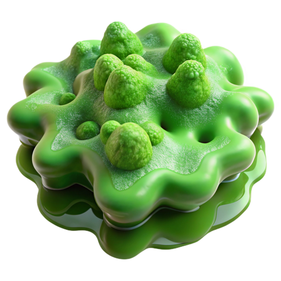 stunning minimalist Green Algae Growth in Water Close Up Cutout original png