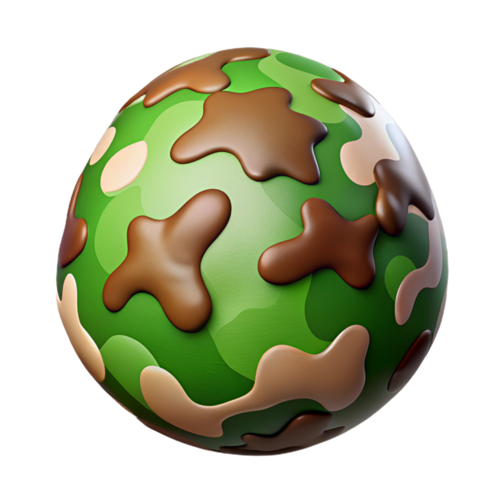 extraordinary creative Green and Brown Camo Pattern Cutout Transparent Background genuine png